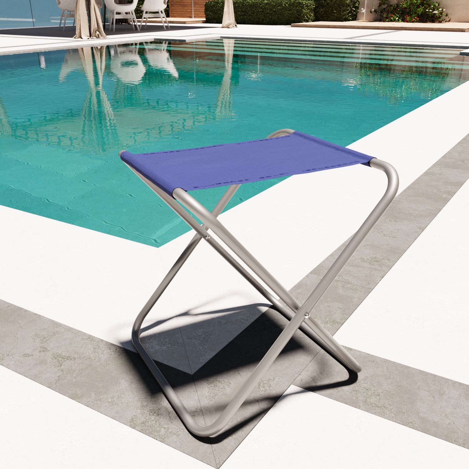 Coppia di Sgabelli Pieghevoli Per Camping Campeggio Mini Sedia Seggiolino Portatile Con Struttura In Metallo Verniciato Per Esterni Pesca Viaggi Giardino Spiaggia Mare 