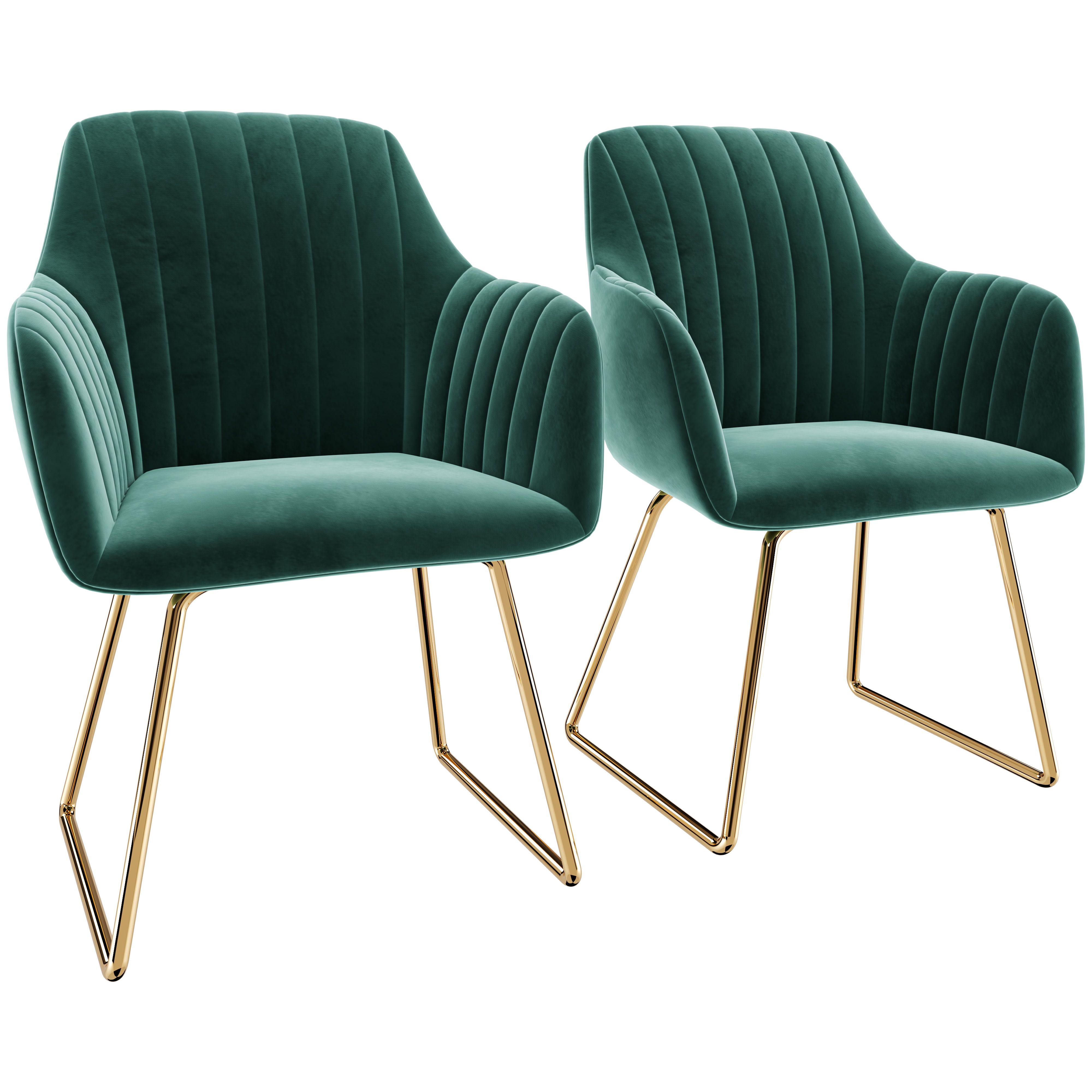 Sedie Pranzo Ufficio Velluto Sedia Con Gambe Metallo Dorato Schienale Braccioli Seduta Imbottita Comoda Soggiorno Salotto Camera Design Moapa