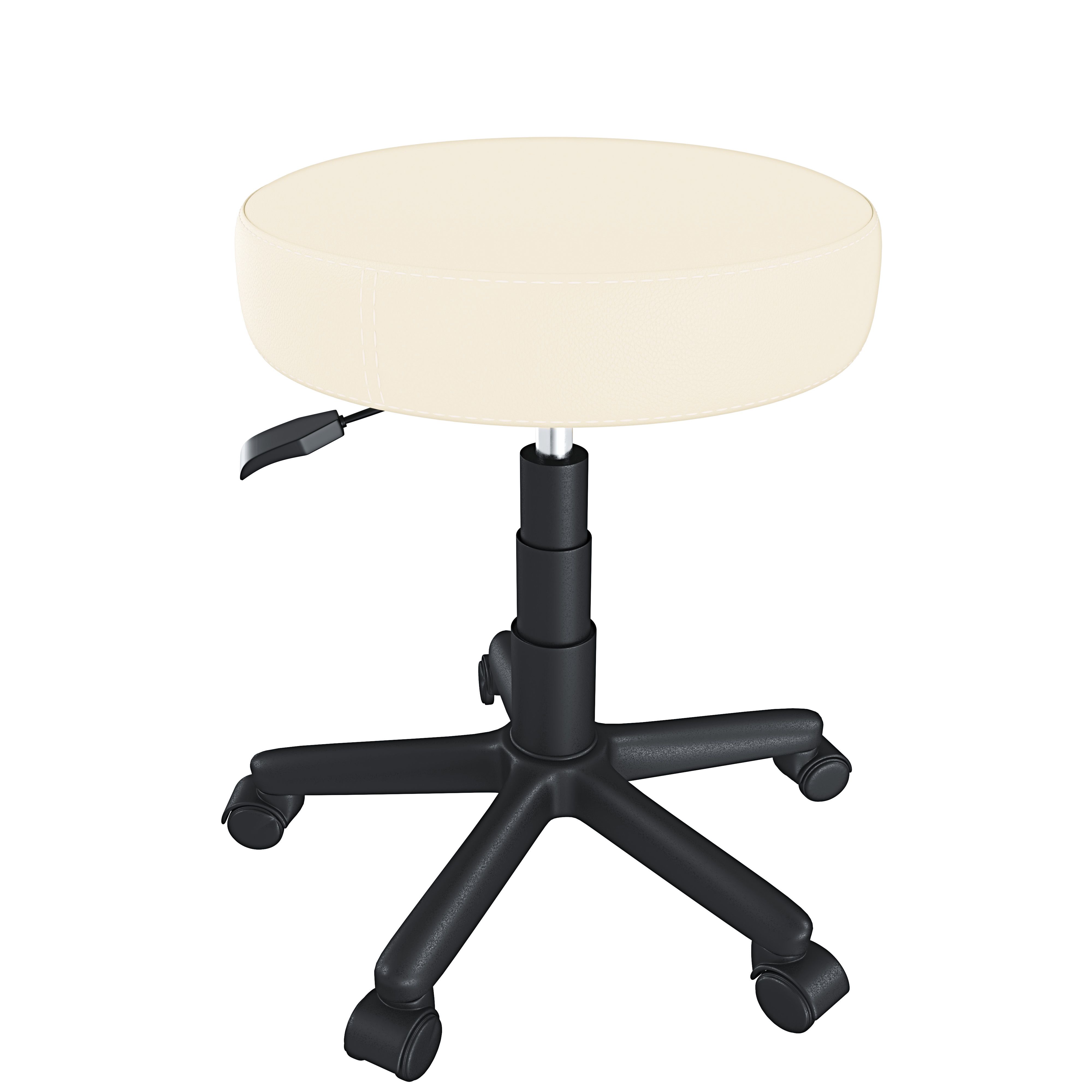 Sgabello Estetista Rotondo Ruote Sgabelli Manicure Pedicure Massaggio Fisioterapia Tatuaggi Sedia Girevole Ecopelle Seduta Imbottita Altezza Regolabile