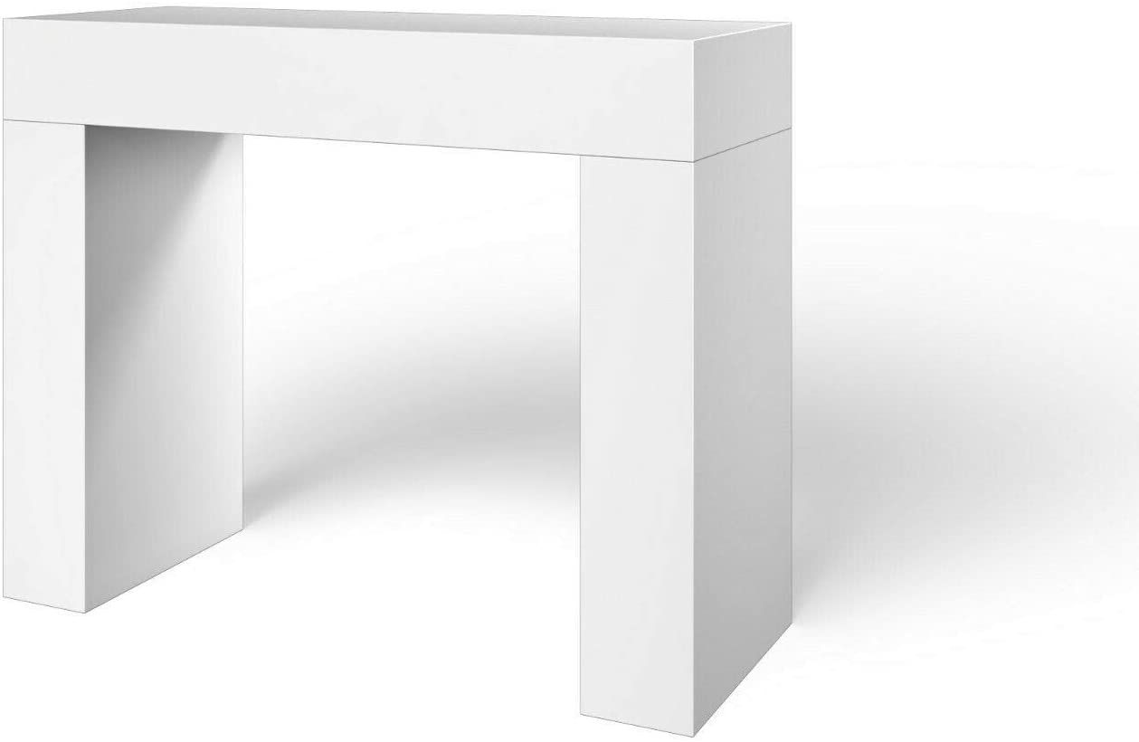Tavolo Consolle In Legno, Tavolo Salvaspazio Fisso, Design Washington Moderno Ed Elegante, Consolle Per Casa Ingresso Ufficio