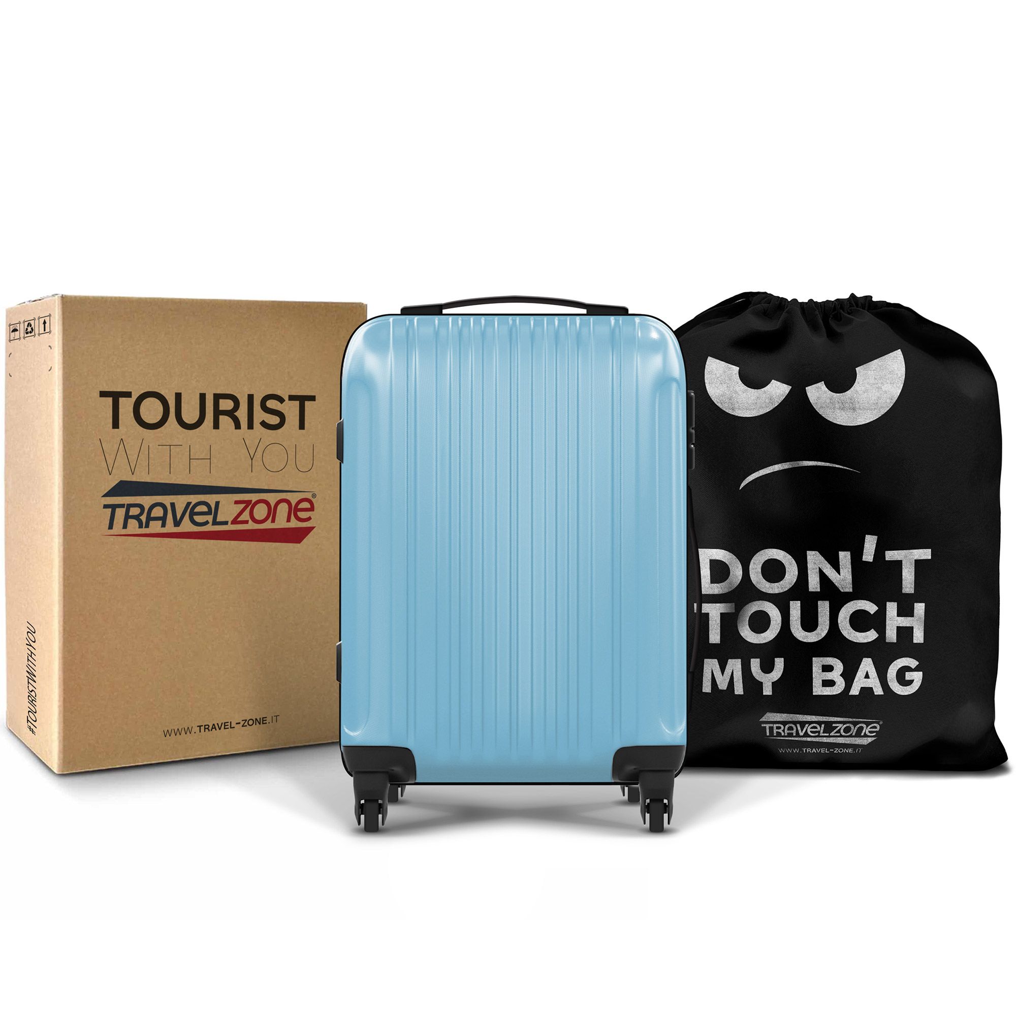 TROLLEY TRAVELZONE RIGIDO RUOTE IN POLICARBONATO ANTIGRAFFIO IMPERMEABILE