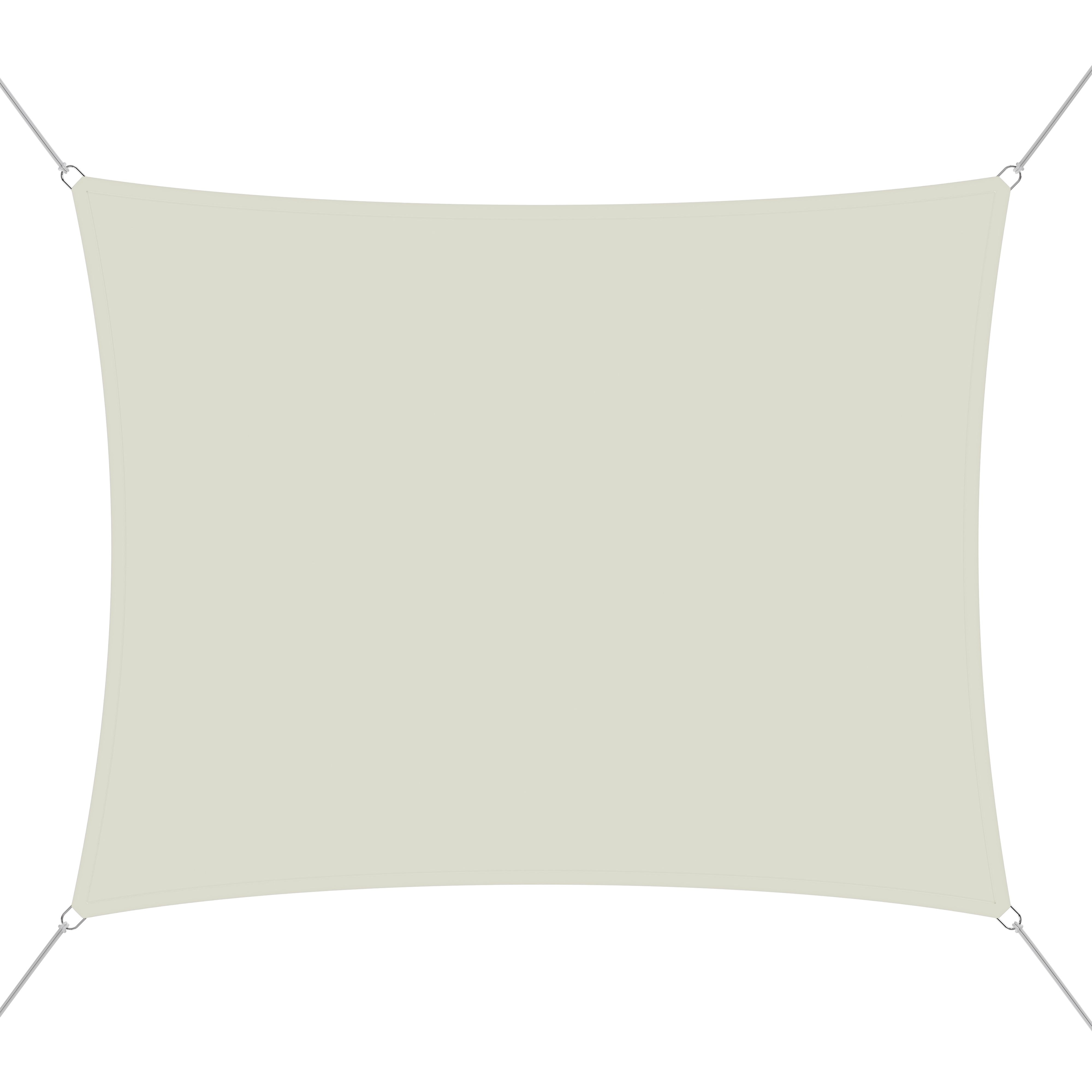 Vela Ombreggiante Rettangolare Parasole Tenda Sole Traspirante Anti Impermeabile Resistente Esterno Giardino Piscina Terrazzo Ancoraggio Occhielli Acciaio